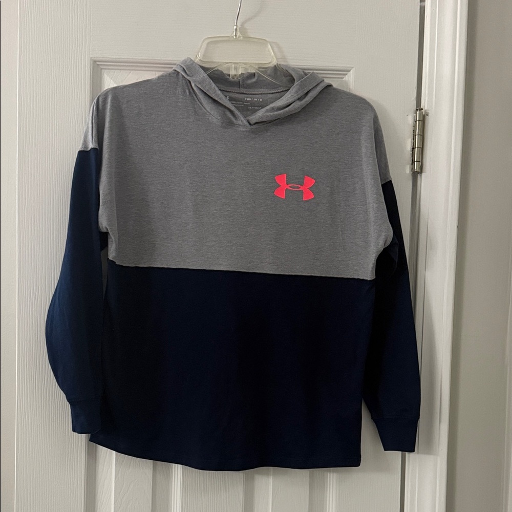Under Armour Two-Tone Hoodie with Pink Logo